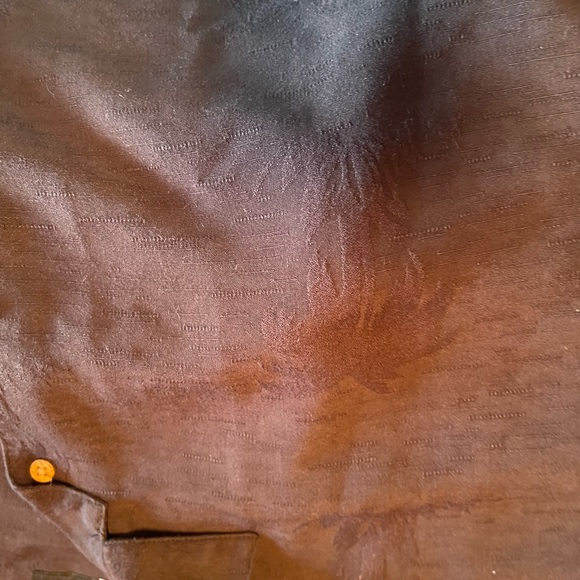 Excellent Condition Haggar Black Palm Tree Button Up - Picture 2 of 4